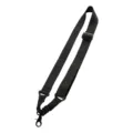 Zwarte tactische enkelsluizing geweerriem, verstelbare nylon strap met metalen haak. - Enkelpunts Sling (TG033) / Zwart