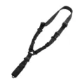 Tactical single-point gun sling, black nylon adjustable tactical strap for outdoor CS sports. - Buckle Single Point Sling (TG037) / Black