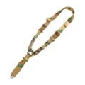 Camouflage tactical rifle sling single point bungee gun strap for outdoor sports and hunting. - Buckle Single Point Sling (TG037) / Green CP 1
