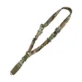 Tactical rifle sling single point outdoor camouflage adjustable strap with durable buckles. - Buckle Single Point Sling (TG037) / Green CP 2