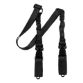 Tactical single point rifle sling durable nylon strap with heavy duty buckles for outdoor use - Buckle Dual Single Point Sling (TG038) / Black
