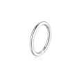 Primer plano del anillo de nariz de segmento de titanio aro piercing cartílago detalle - 0.8*6/7/8/9/10mm / Plateado