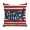 US Independence Day throw pillow cover with patriotic USA map stars red white stripes design. - 23YM8-4