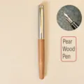 Stylo-plume en bois de rose fait main avec capuchon en métal et clip doré pour signature d'affaires. - Plume Fine 0.38mm / Bois de rose