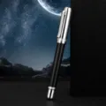 Jinhao 92 Série Planète Stylo Plume Luxe Affaires Coffret Cadeau avec Clip Métallique - 0.5mm / Noir Mat & Chrome