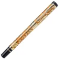 Stylo-plume de luxe en relief dore avec design de style chinois retro pour le bureau. - 0.5mm Plume Fine Stylo Plume / Jaune