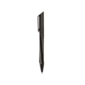 Creative black plastic ballpoint pen with unique twist triangular design for office and school. - Black