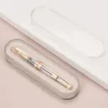 Stylo plume en résine transparente Jinhao 9019 avec boîtier, plume en iridium pour écriture - Plume EF 0.38mm (Boîte Transparente) / Blanc Transparent Complet