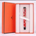 Stylo plume en métal Jinhao dans un coffret cadeau orange, outil d'écriture de luxe. - Style Stylo Plume / Or + Boîte