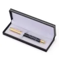 Luxe zwarte acryl vulpen met gouden accenten in geschenkdoos, elegant schrijfgerei. - 041 Geschenkdoos Zwart