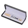 Luxe marmer acryl vulpen met goudkleurige afwerking in geschenkdoos voor zaken - 041 Geschenkdoos Wit