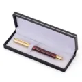 Luxe elegante vulpen met gouden dop en donkerrode acryl houder in geschenkdoos. - 041 Geschenkdoos Koffie