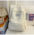Joli sac à dos de dessin animé blanc pour femmes, cartable de voyage minimaliste. - Sac Individuel / L / Blanc