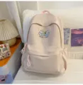 Joli sac à dos rose décontracté avec broderie de charmant ours, grand sac d'école. - Sac Individuel / L / Rose
