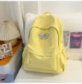 Sac à dos décontracté jaune avec jolie broderie d'ours, variante de grand sac d'école - Sac Individuel / S / Noir