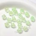 Perles en acrylique étoile irisée mate pour bijoux artisanaux bracelets faits à la main - 5 Pièces / Vert clair