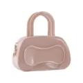 Modische PVC Gelee Handtasche für Damen, lässige Boston Tasche mit Doppelgriffen und Design. - Aprikose