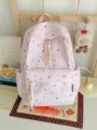 Cute ins-style star print backpack for women students, casual large capacity school bag. - Single Bag / Pink