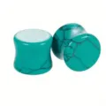 Pair of turquoise stone ear plugs stretching body jewelry for piercing fashion accessories new - 1 Pair / 6mm / Turquoise