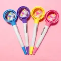 Cute 3D unicorn rotating gel pen decompression creative student stationery toy pen blue - Unicorn Series / 0.5mm Black Ink (1 Piece)