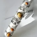 Set de anillos de plata vintage con bandas irregulares y piedras brillantes y chic. - Vintage Ring Set (6512802HB)