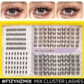DIY cluster eyelashes extension mix size fluffy volume natural individual lashes tray - F1ZYHZMIX