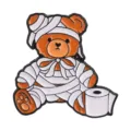 Halloween mummy teddy bear enamel pin cute metal brooch badge spooky holiday accessory - Mummy Bear (QHXZ7067)