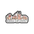 Simpatico spilla in smalto con gatto arancione buffo badge accessorio di abbigliamento - Orange Cat Energy (QHXZ4877)