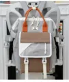 Ιαπωνικού στιλ casual σακίδιο πλάτης με διαφανή μπροστινή τσέπη και κομψό σχεδιασμό. - Роζ και Καφέ Μονή Τσάντα