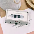 Cartolina di auguri registrazione vocale audiocassetta vintage per regalo compleanno. - Registrazione 30s - Bianco Classico