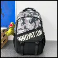 Grand sac à dos de camouflage pour hommes, cartable de voyage étanche et résistant. - Avec Pendentif Dinosaure / Camouflage Noir et Vert