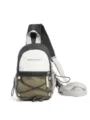 Color block sling backpack casual daypack fashion canvas chest bag for women outdoor travel. - S / Black