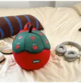 Mochila Infantil Fruta Rojo Verde Cereza Tomate Bonita Bolsa Escolar Variante Ninos - Rojo