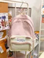 Leuke roze ita-rugzak met kattenoren en doorzichtige venster, grote schooltas voor meisjes. - Enkele Tas / L / Roze