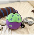 Linda mochila infantil con forma de uva para niños y niñas de jardín de infantes. - Con Colgante / Púrpura