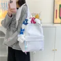 Koreanischer Stil große Kapazität lässiger Rucksack für Damen, sehr trendy Design. - Einzelne Tasche / S / Off-White