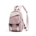 Rosa Gitter wandelbarer Rucksack, stilvolle Outdoor Freizeit Umhängetasche für Reise. - S / Rosa