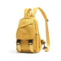 Gelber Gitter-Taktik-Rucksack Outdoor Freizeit Brusttasche verstellbarer Riemen stylischer Daypack - S / Gelb