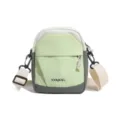Sac bandoulière colorblock léger, petit sac d'épaule décontracté pour voyage en extérieur. - Vert