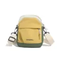 Sac bandoulière téléphone coloris contrasté léger pour voyage extérieur loisir quotidien - Jaune