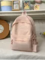 Modischer rosa Freizeit Rucksack fur Schuler, grosser Kapazitat Schulranzen mit Buchstaben. - Mit Anhänger / Rosa
