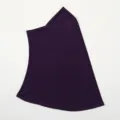 Dark purple women hijab detail view, soft breathable stretch fabric neck cover design. - 48*36 / Deep purple