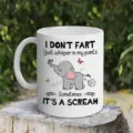 Taza de café de cerámica con elefante divertido y cita, regalo perfecto para oficina y hogar. - 13