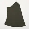 Dark green Muslim hijab inner cap with neck cover, breathable and sun-protection detail shot. - 48*36 / Army Green