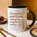 Keramik Kaffeetasse mit inspirierendem Zitat, klassisches Schwarz-Weiß-Design für Büro. - Stil 5