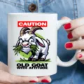 Drôle de tasse à café en céramique vieille chèvre tasse de bureau vue détaillée graphique - Chèvre En Colère