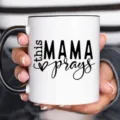 Ceramic coffee mug with black handle and inspirational text print for office daily use - Style 7