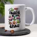 White ceramic coffee mug with inspirational text print, perfect for office and daily use. - 301-400ml / Style 6