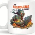 Funny zombie office coffee mug white ceramic cup for daily work desk humorous holiday gifts - 301-400ml / Style 7