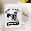 White ceramic coffee mug with classic movie character print for office and home use - Style 2